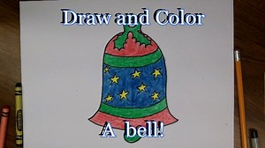 How to draw an easy cartoon bell step by step for kids!