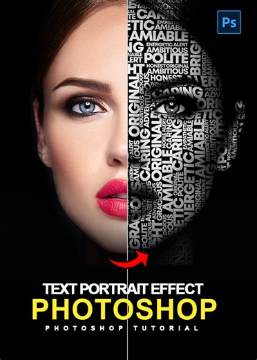 30K views · 318 reactions | Photoshop Text Portrait Effect Tutorial | Photoshop Beginner Tutorial 2025 #texteffect #portraiteffect #graphicssolutiontricks #photoshoptutorial | Graphics Solution Tricks | Facebook