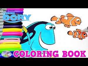 Disney Coloring Book Finding Dory Nemo Marlin Pixar Episode Surprise Egg and Toy Collector SETC