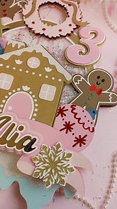 Pink Christmas Cake Topper, Wonderland Birthday Decor - Etsy