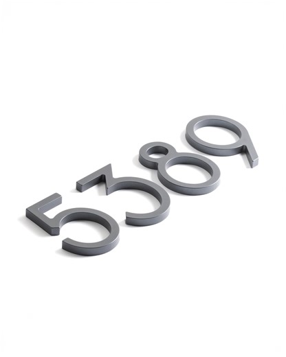House Address Numbers: 5 Inch Graphite Grey Floating Metal Numbers - Etsy Australia