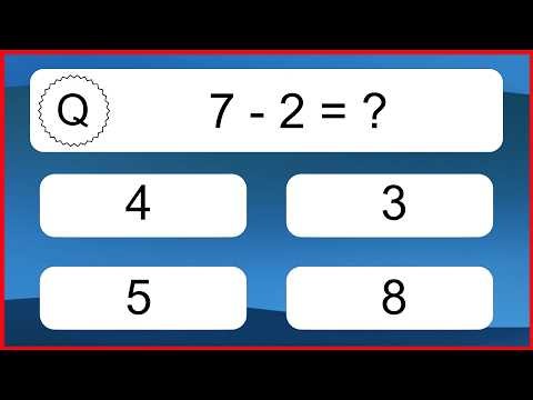 20 Subtraction Quiz Exercises for Kids: Numbers Up to 20