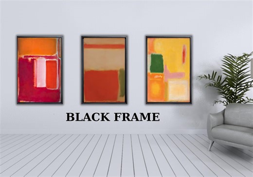 Mark Rothko Canvas Print Set of 3: Abstract Minimalist Art - Etsy