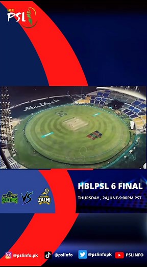 PSL 6 Final Multan Sultans vs Peshawar Zalmi 9pm pst