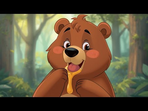 Happy Little Bear goes tap tap 🐾🎶Sing along and move with our cute bear rhyme! #bear rhymes #kids