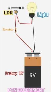 Auto Night LED Light Circuit LDR SensorLDR Project /PTN EXPERIMENT #shorts
