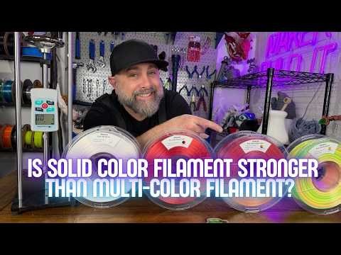 Is Solid Color Filament Stronger Than Multi-Color Filament? (Force Test Results)
