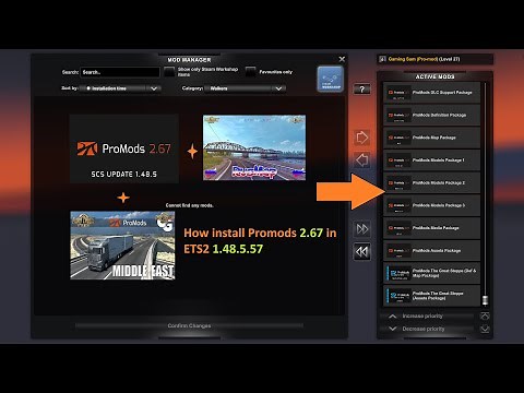 How to setup Promods 2.67 for ETS2 1.48.5 Loadorder, #promods #ets2 #ets2mods