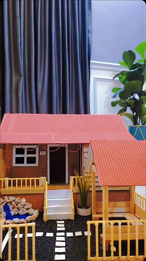 Model rumah 3D. Hasil kerja anak dan ayah. Ok dpt no2..@AryanaSofea #rumah3d #rumahkampung #aktivitianak #tugasansekolah #no2 #fyp #tiktokviral #bahankotak