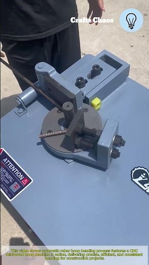 Automatic rebar hoop bending process: CNC reinforced bended hoop machine in action