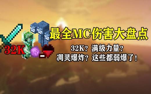 MC最全伤害排名！满级锋利都弱爆了！