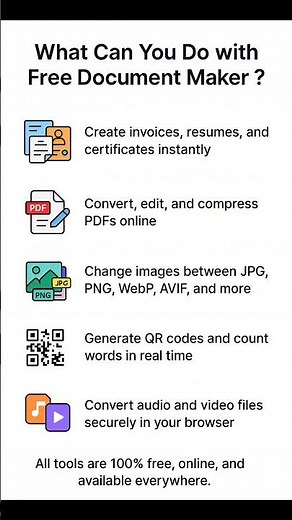 Free Document Maker – Available on Web, Windows, Android & iOS | Create & Convert Instantly
