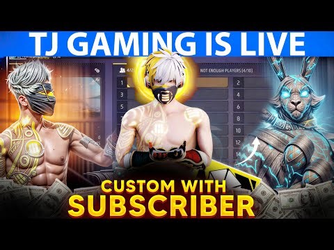 FREE FIRE CUSTOM CHAOS LIVE! 12K Sub Goal - TJ GAMING