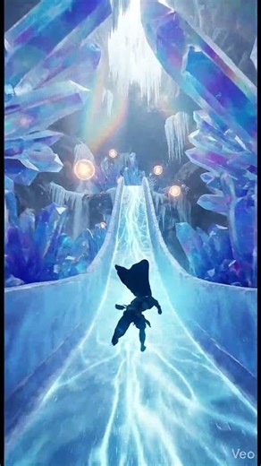 #aishorts Crystal Ice Slide Speedrun ❄️💎✨🤯