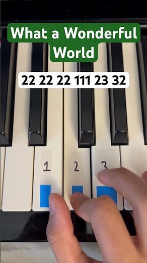 What a Wonderful World - Louis Armstrong - Easy Piano Tutorial