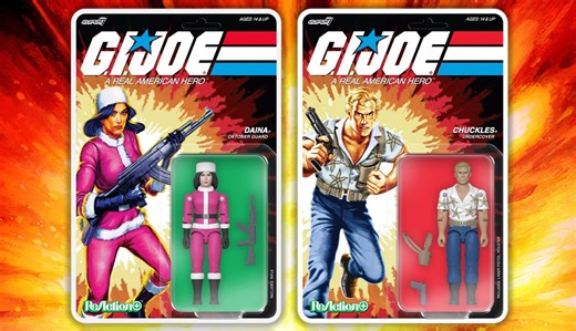 Super7’s G.I. Joe: A Real American Hero ReAction  action figure collection adds Chuckles, Daina, Flash and Hydro-Viper