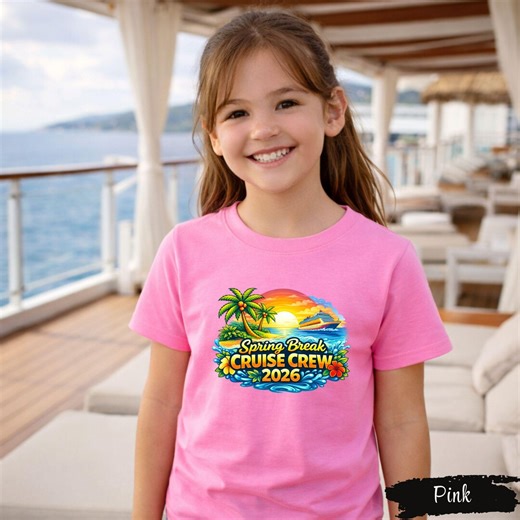 Spring Break Cruise Crew 2026 Jugend-T-Shirt, Familien-Kreuzfahrt-Kind-Shirt - Etsy.de