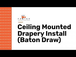 (Baton Draw) Ceiling-Mounted Drapery Installation with Fabtex