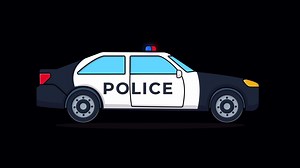 Download Police Car Animation -Transparent for free