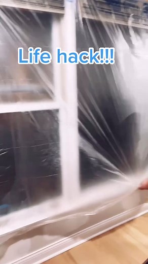 Easy Life Hack for Covering Windows with Plastic
