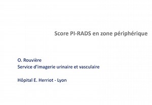 Score PI-RADS en zone périphérique