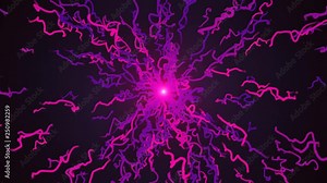 Bright particle explosion, cartoon style, 3d rendering background, computer generating backdrop