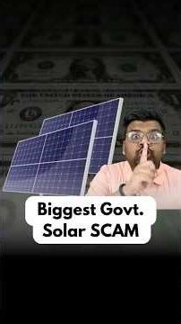 Biggest Govt. Scam on Solar that you need to know about,so that you can decide#india #trending #scam
