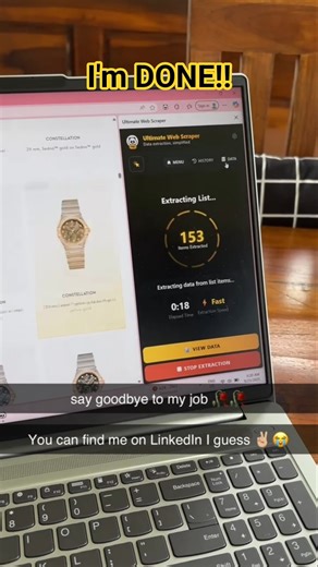 I'm using the Ultimate Web Scraper chrome extension! #datacollection #webscraping #chromeextensions