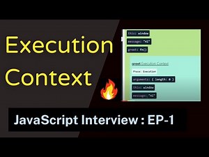 Execution context in JavaScript | JavaScript Interview Series: Ep-01 | How JavaScript Works