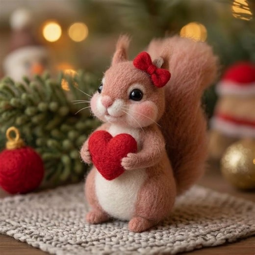 Felt Squirrel Wool Animal Statue Handmade Figurine Woodland Decor Squirrel Lover Gift Miniature Wool Sculpture - Etsy