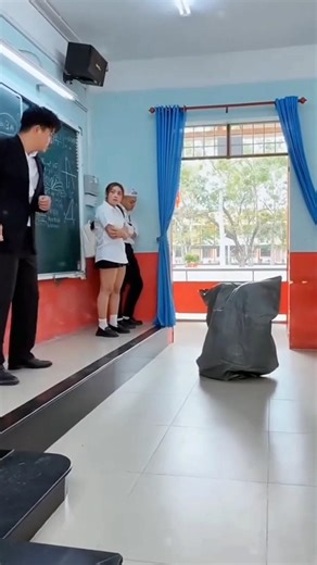 Late Student Sneaks Into Class Inside a Sack 😂