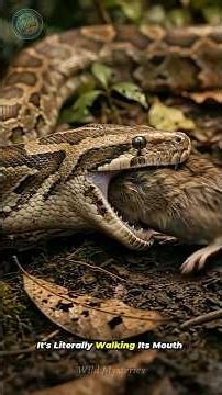 This Is How A Python Eats Something Bigger Than Its Head #predator #snake #wildlife