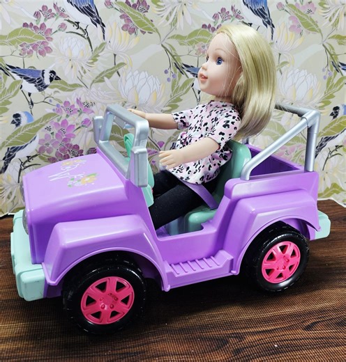 American Girl Doll Welliewishers Garden Adventure Wheels - Lights & Sounds Work - Purple Jeep Car for 14.5 Inch Doll - Retired - 2019 - Etsy
