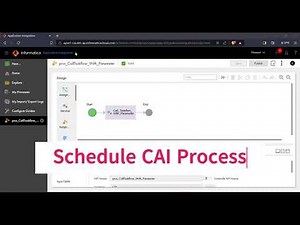Schedule CAI Process: #Informatica #IICS #CAI