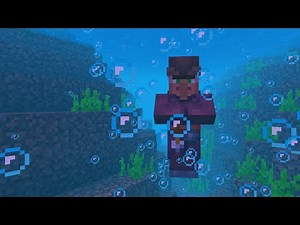 This Minecraft villager lives underwater in Minecraft..