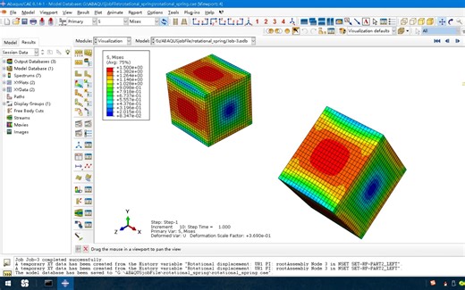 【Abaqus】第三十五讲：通过Bushing及Cartesian连接器模拟扭转弹簧