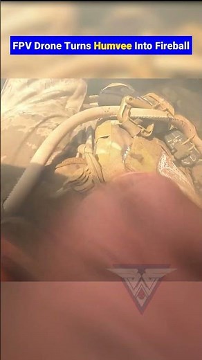 Humvee Hit by FPV Drone