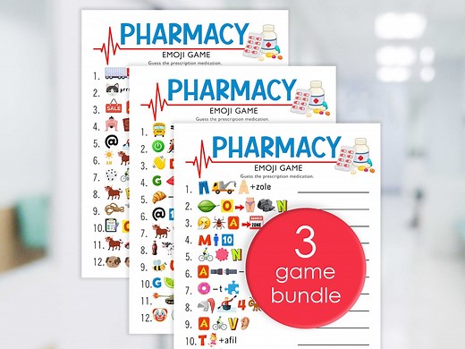 Medication Game | Pharmacy Game | Nurse Game | Pharmacy Emoji Game | Medical Emoji Game | Nurse Emoji Game | Medication Game Bundle - Etsy
