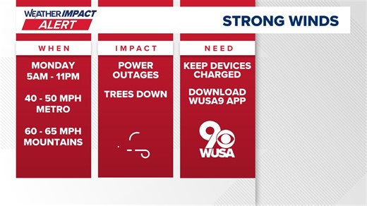 Weather Impact Alert: Strong wind tapers off overnight