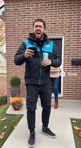 Amazon driver needs to chill #funny #ai #amazon #sora #viralshorts