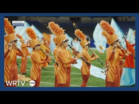 Thousands of marching band performers competing in the BoA Grand National Championship