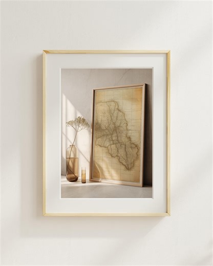 Vintage Map Print, Antique Botanical Wall Art, Digital Download - Etsy