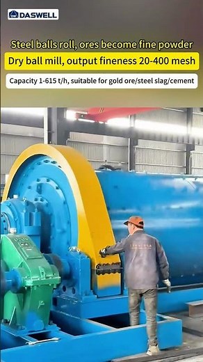 🚀 Massive 615 t/h Dry Ball Mill: The Ultimate Power for Gold Ore & Cement | Daswell