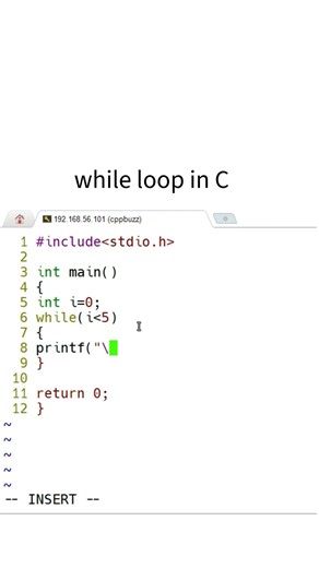 Learn C in 60 seconds | How to use while loop in C programming #cprogramming #shorts #cppbuzz
