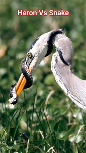 Heron vs Snake: The Ultimate Showdown #viral #snake #specifauna