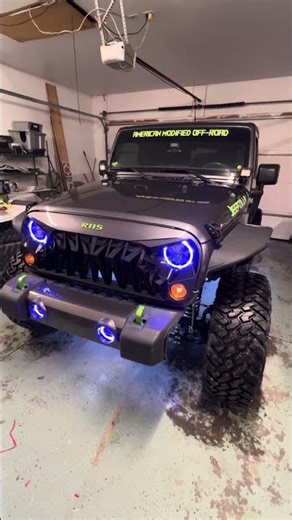 😱Jeep gets a facelift! Try this grille on! 🔥🔥😎 #jeep #offroad #shorts