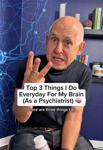 Here are my top 3 daily habits for better focus, mood, and brain-health. (As a Psychiatrist of 40 years) #brainhealth #mentalhealth #mood #happysaffronplus