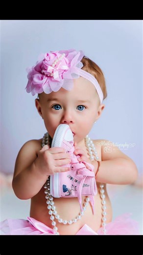 Adorable Baby Girl's First Converse Sneakers!