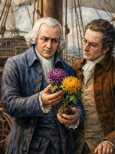 16 mars 1826 | Mort de Blancard, introducteur du chrysanthème en France ➽http://bit.ly/Pierre-Blancard Le 16 mars 1826 s'éteint celui qui inscrivit son nom dans l’histoire botanique en 1789. Navigateur marseillais formé aux routes des Indes, Pierre Blancard introduisit clandestinement en France, de retour de Canton, trois plants de « chrysanthème indicum », fleur sacrée d’Orient. Une seule variété survécut au Jardin des Plantes de Paris : ainsi s’acclimata, sous nos latitudes, la « fleur d’or »