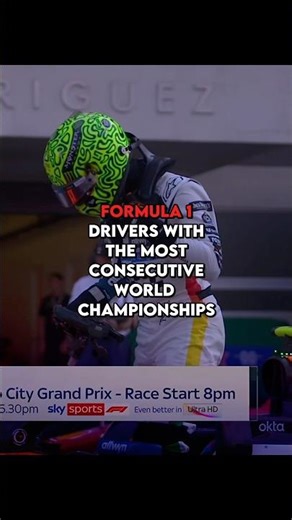 Formula 1 Drivers With The Most Consecutive Championships Ever #f1 #formula1